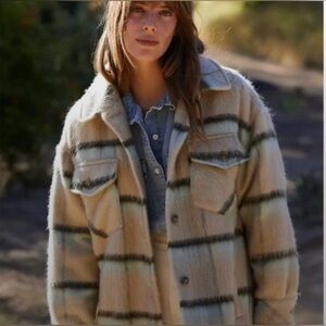 Free People Vienna Brushed Wool Shirt Jacket